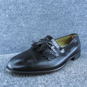 Stacy Adams Men Loafer Shoes Black Leather Slip On Size 9.5 Medium‎